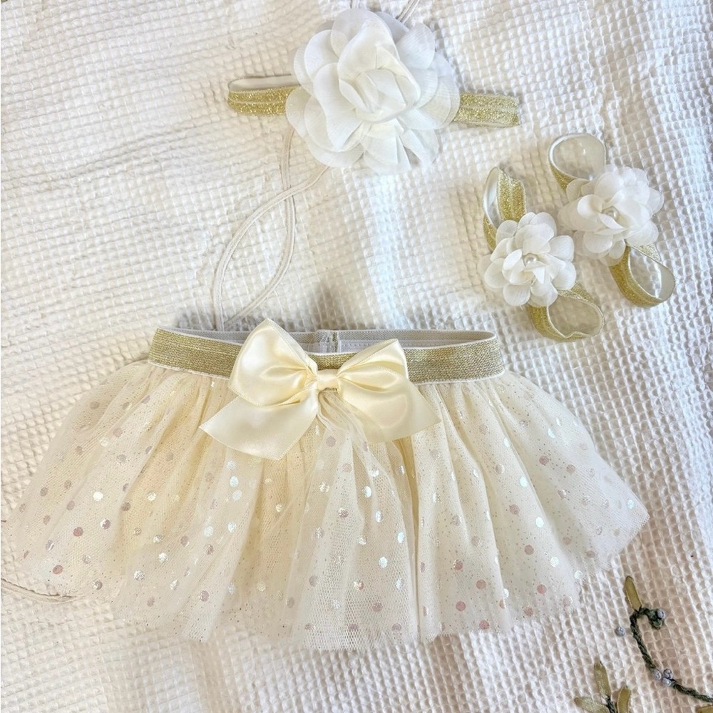 Cream color baby Tutu Set